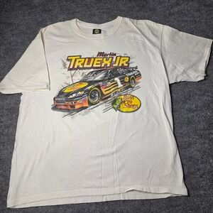 Mens Martin Truex Jr Bass Pro Shops NASCAR T-Shirt White SMI Properties XL 2008
